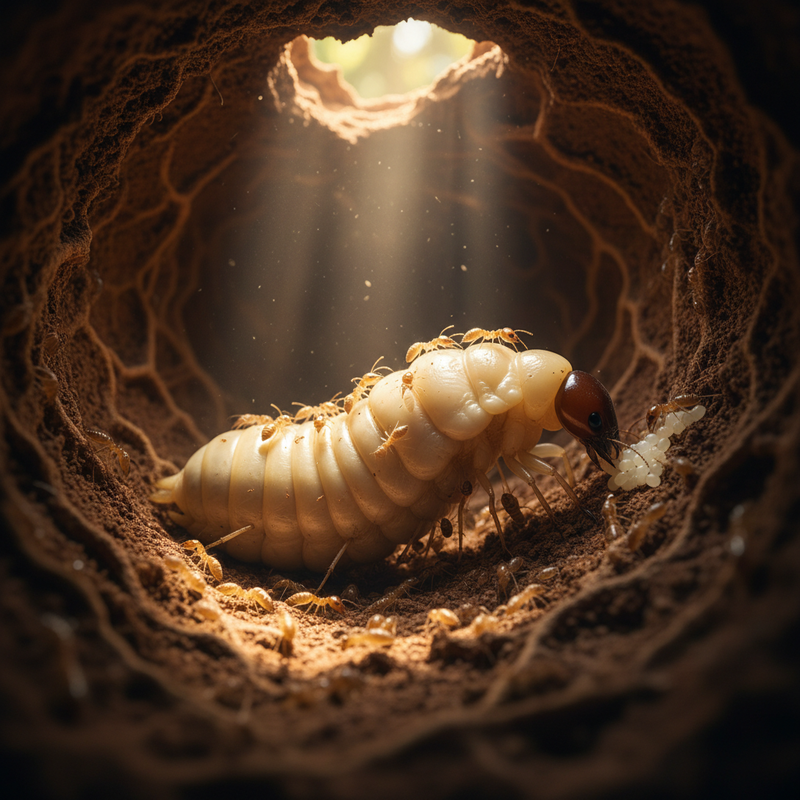 Mối chúa là gì? Đặc điểm sinh học và vai trò 'cỗ máy sinh sản' trong tổ