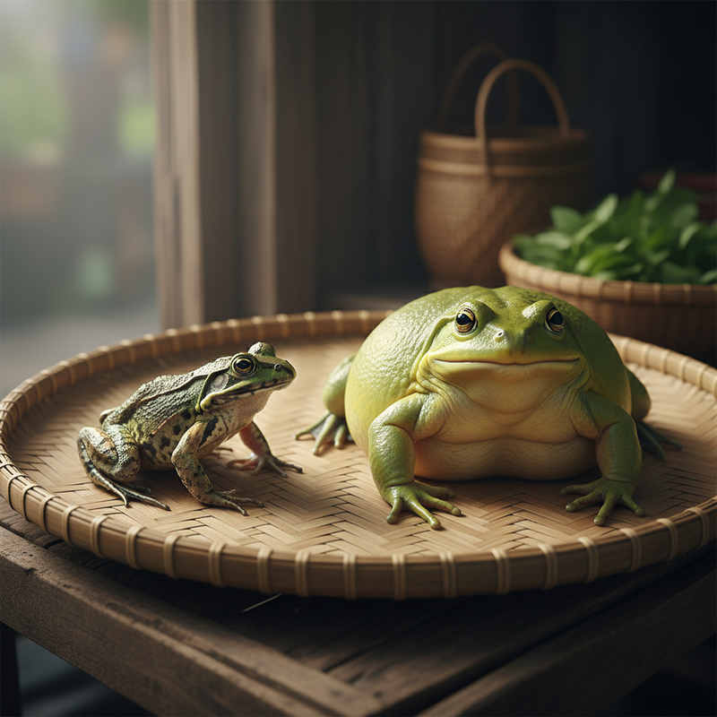 Bí quyết phân biệt ếch đồng tự nhiên và ếch nuôi công nghiệp