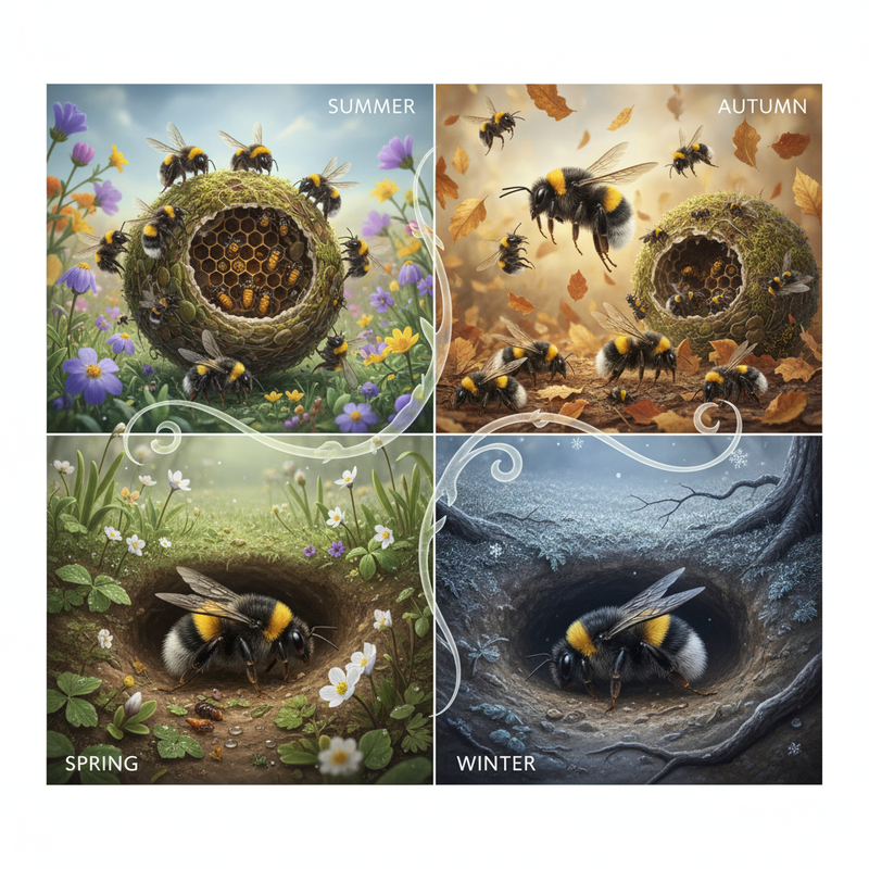 Cấu trúc xã hội và Vòng đời sinh trưởng của chi Bombus