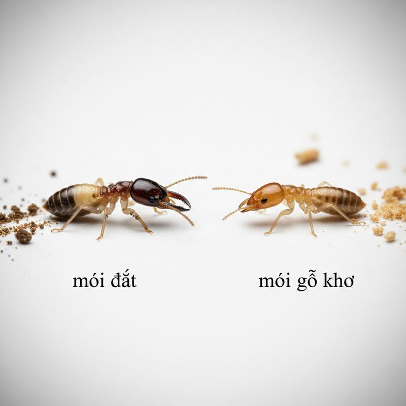Phân biệt mối đất và mối gỗ khô: Những khác biệt cốt yếu