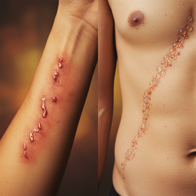 Triệu chứng lâm sàng và phân biệt với bệnh Zona thần kinh