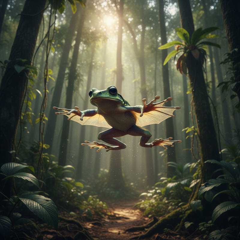 Cơ chế khí động học: Ếch bay thực sự 'bay' hay chỉ là lượn?