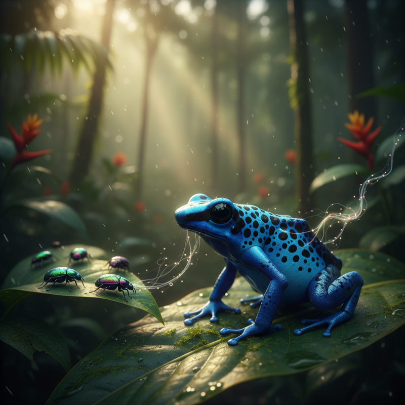 Cơ chế phòng vệ: Giải mã độc tố Batrachotoxin và màu sắc cảnh báo