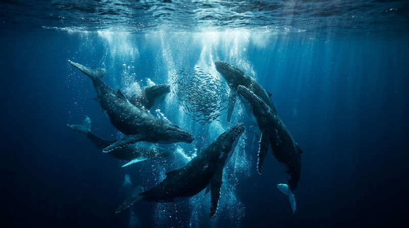 Chế độ dinh dưỡng và Kỹ thuật săn mồi bằng lưới bong bóng