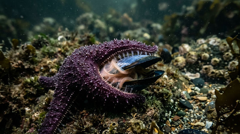 Tập tính ăn uống: Sao biển ăn gì và cơ chế 'lộn dạ dày' kỳ lạ